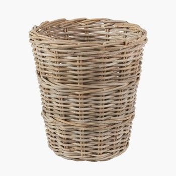 RATTAN ROUND WASTE PAPER BASKET