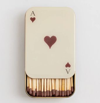 ACE OF HEARTS LONG MATCH BOX WITH MATCHES