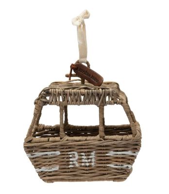 RUSTIC RATTAN SKI LIFT DECORATION