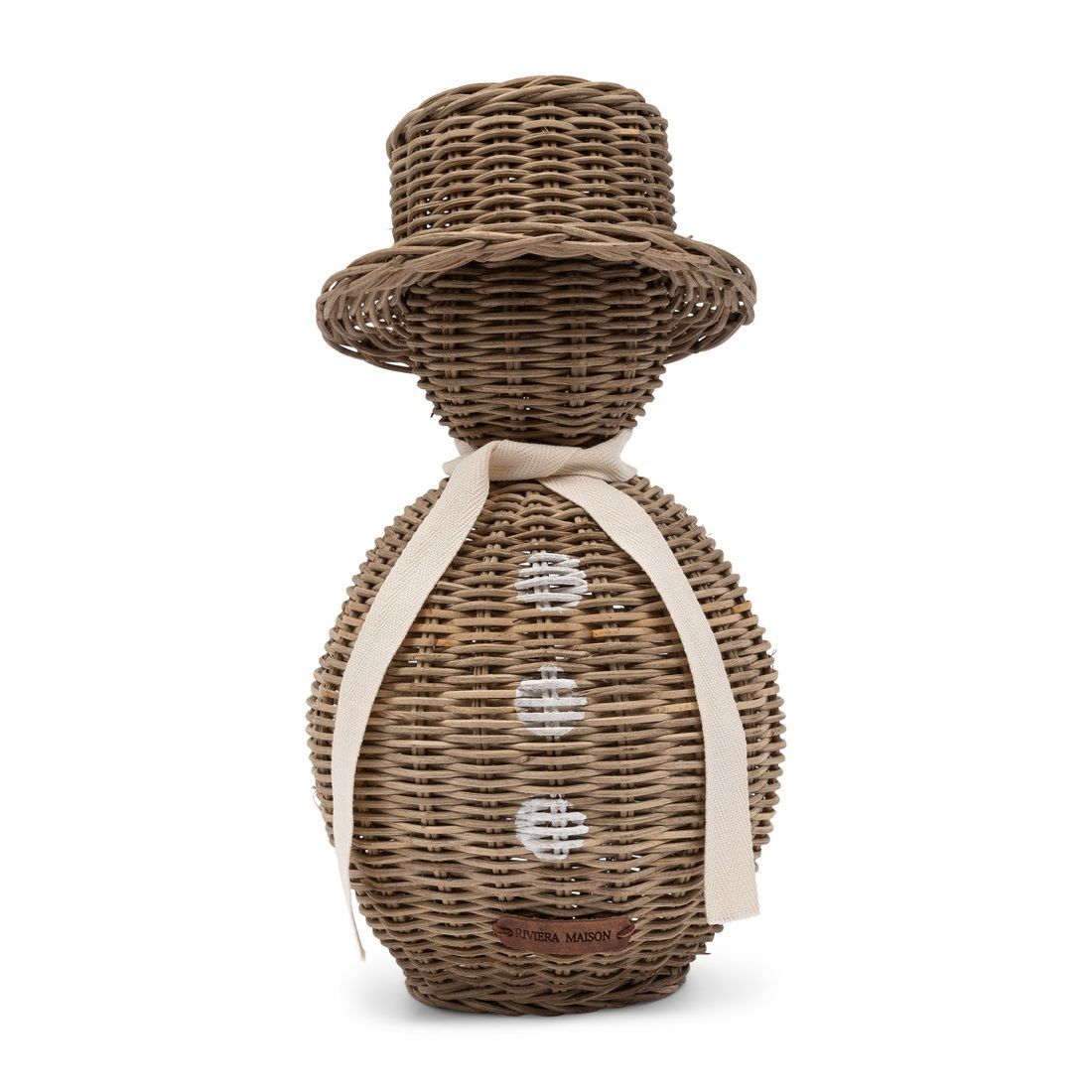 RUSTIC RATTAN SNOWMAN LARGE RUSTIC RATTAN SNOWMAN LARGE