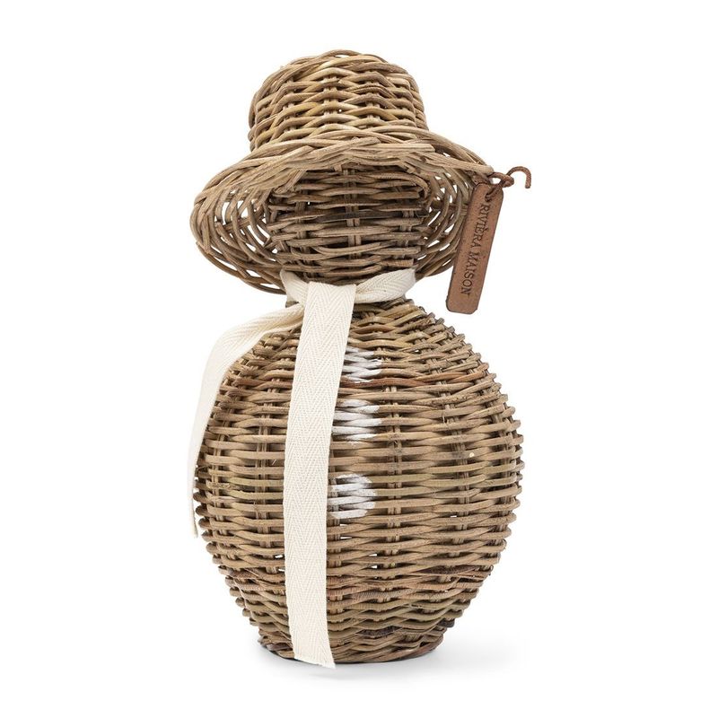 RUSTIC RATTAN SNOWMAN SMALL RUSTIC RATTAN SNOWMAN SMALL