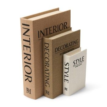 SET OF 3 INTERIOR DECORATIVE BOOKS