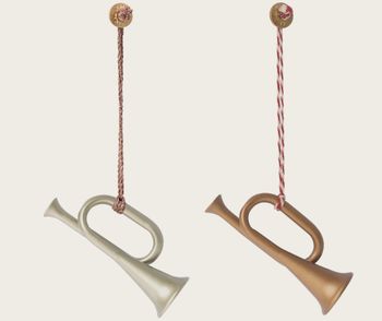 SET OF 2 TRUMPET ORNAMENTS SET OF 2 TRUMPET ORNAMENTS