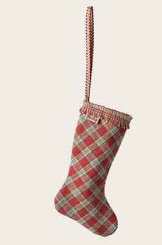 MINI STOCKING CHECKER IN RED MINI STOCKING CHECKER IN RED