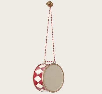 LARGE RED METAL DRUM