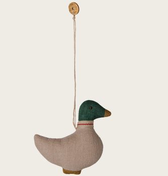 FABRIC HANGING DUCK IN SAND AND GREEN FABRIC HANGING DUCK IN SAND AND GREEN