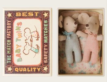 BABY TWIN MICE IN A MATCHBOX CHECKER BABY TWIN MICE IN A MATCHBOX CHECKER
