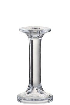 SMOOTH GLASS CANDLE HOLDER IN MEDIUM