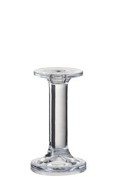 SMOOTH GLASS CANDLE HOLDER IN SMALL