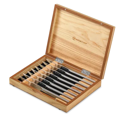 Steak Knife Set 8pc SS in Olivewood Box