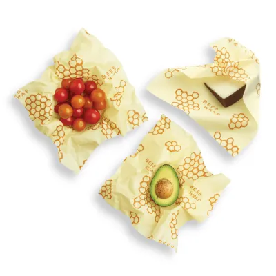 Bees Wrap 3pk Medium Honeycomb 006