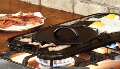 Press 8.25" Flat Grill Square Cast Iron Lodge 003