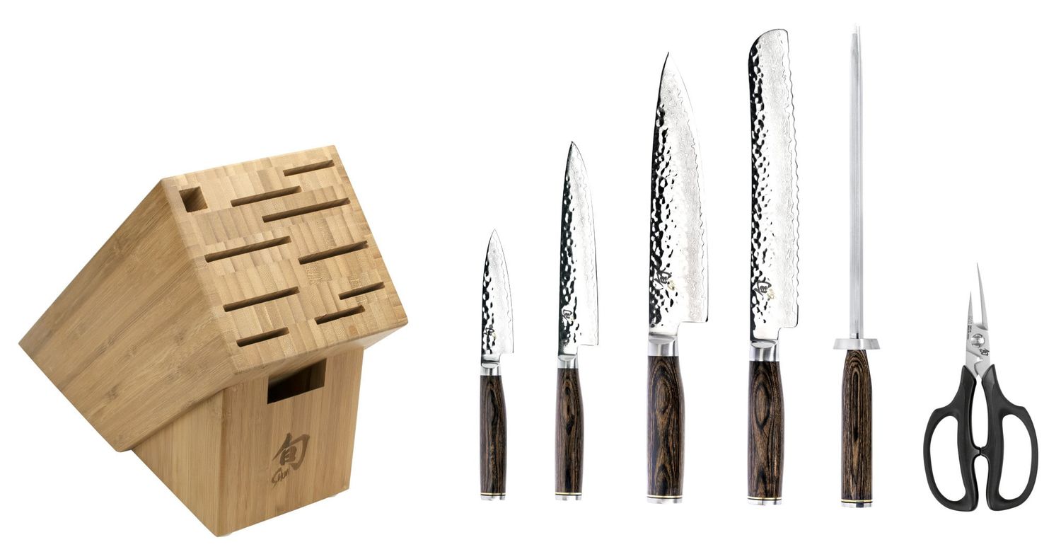 Block Set 7pc Essentials Premier Walnut Shun