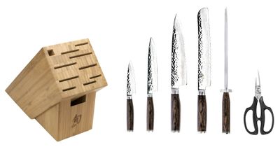 Block Set 7pc Essentials Premier Walnut Shun