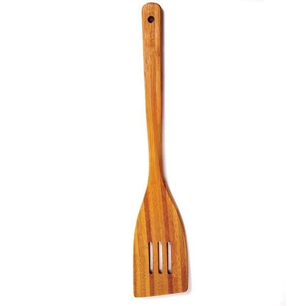 Spatula 12" Bamboo Slotted 012