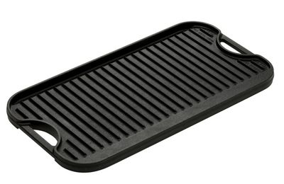Griddle/Grill 20x10.5" Pro Grid Reversible Cast Iron Lodge 001