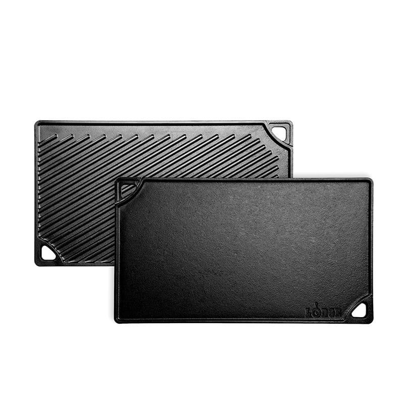 Griddle/Grill 16.75x9.5" Reversible Cast Iron Lodge 002