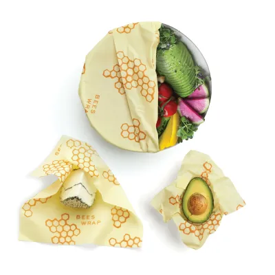 Bees Wrap 3pk Assorted Sizes Honeycomb 006