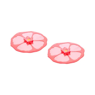 Drink Cover 4" Set/2 Hibiscus Pink 012