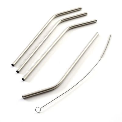 Straws 4pk Drink SS w/Brush 012