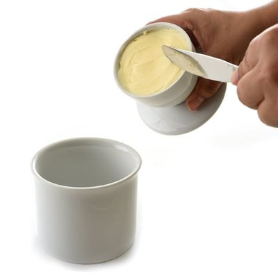 Butter Keeper Porcelain White Norpro 024