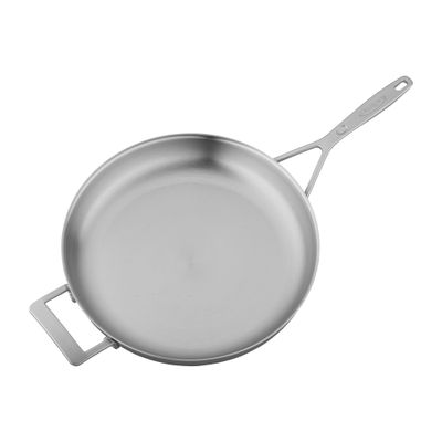 Fry Pan 12.5" w/Helper Handle SS Industry