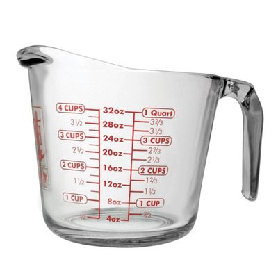 Measure Cup 4c Glass Open Handle Anchor Hocking 006