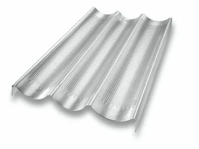 Baguette Pan 16x9" French 3 Loaf Perforated 006