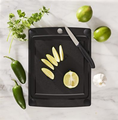 Cutting Board 11.5x9 Slate w/Black Buttons 006