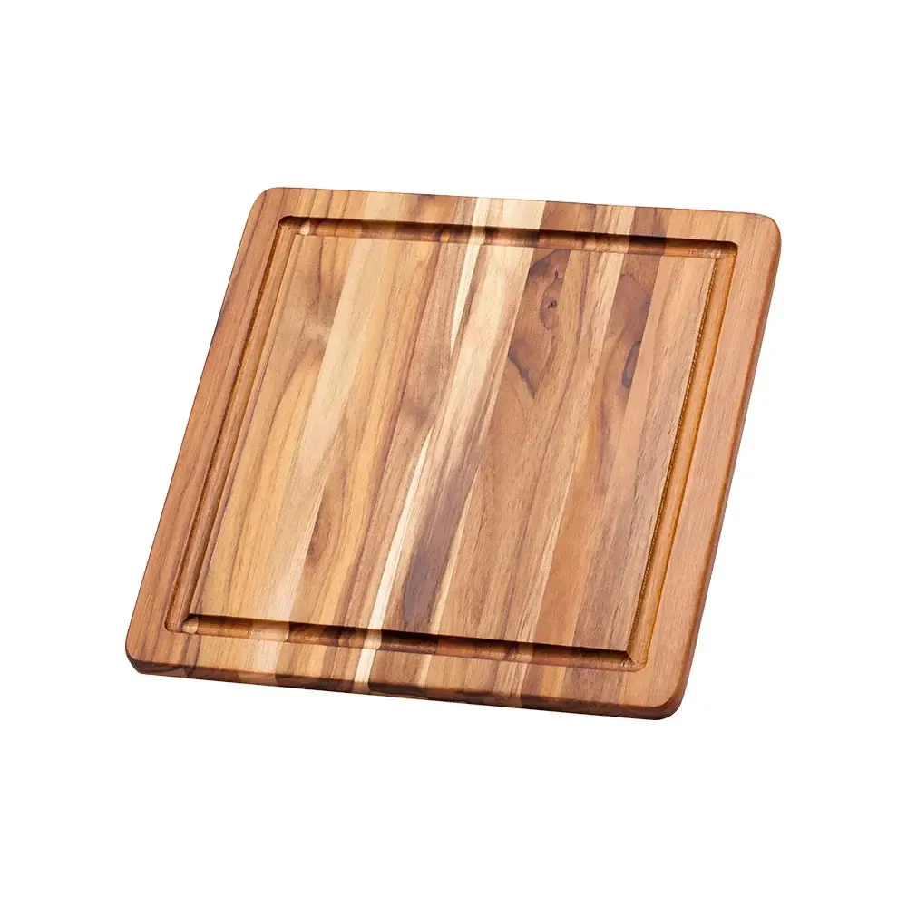 Cutting Board 12x12x.55 w/JRing Teak 004