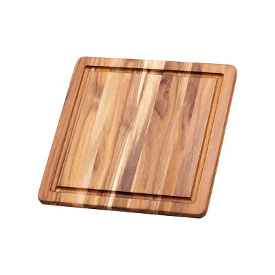Cutting Board 12x12x.55 w/JRing Teak 004