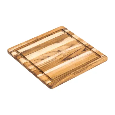 Cutting Board 12x12x.55 w/JRing Teak 004