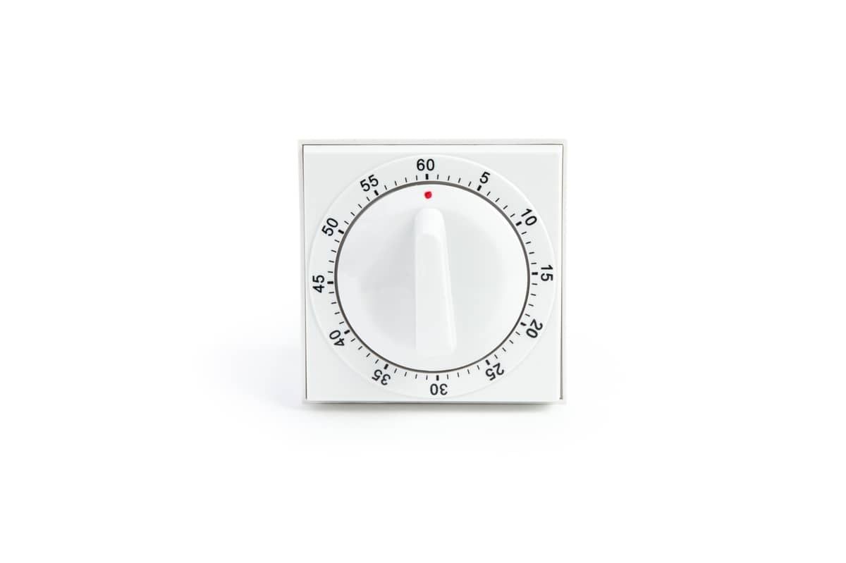 Timer Analog Square White Fox Run 004
