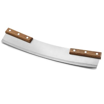 Pizza Cutter Rocker Acacia Wood Handles 006