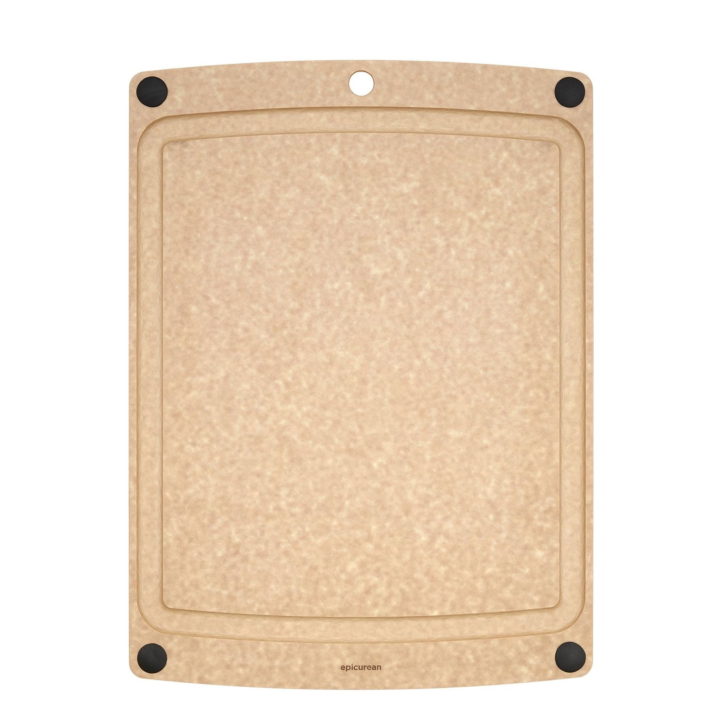 Cutting Board 19.5x14.5 Natural w/Black Buttons 006