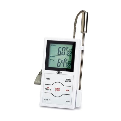 Thermometer/Timer Dual Sensing Probe White CDN 006