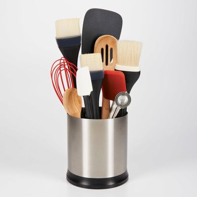 Utensil Holder SS Rotating 006