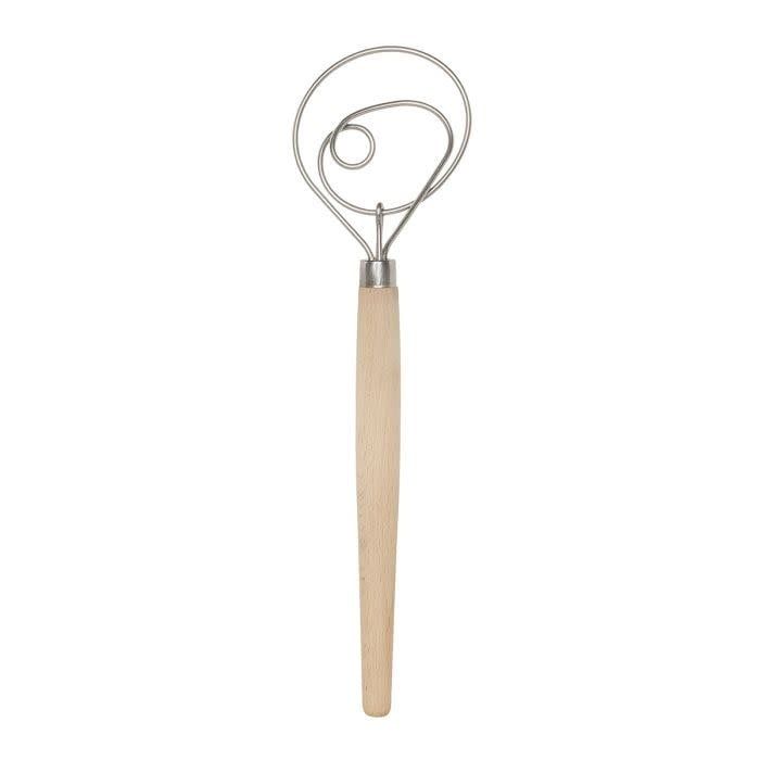 Whisk Dough 12" Wooden Handle Harold