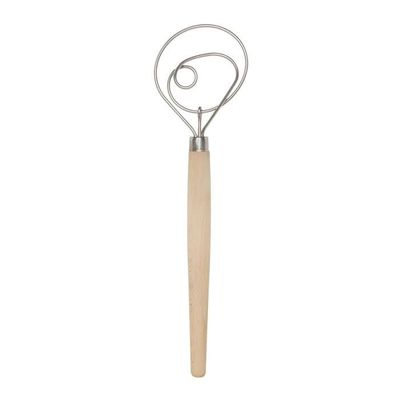 Whisk Dough 12" Wooden Handle Harold