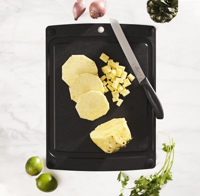 Cutting Board 17.5x13 Slate w/Black Buttons 006