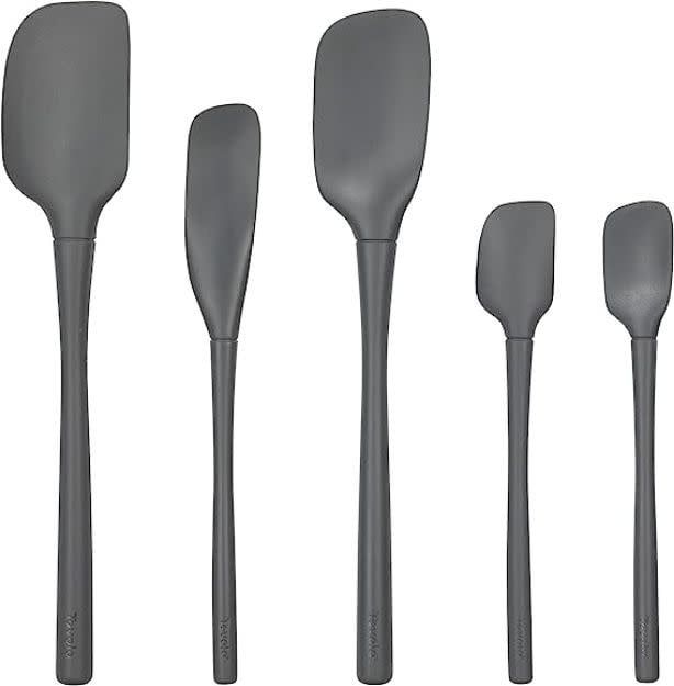 Spatula Set 5pc Flex Core Silicone Charcoal 003