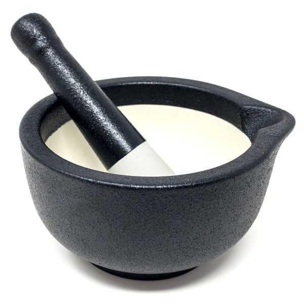 Mortar &amp; Pestle Lg Porcelain