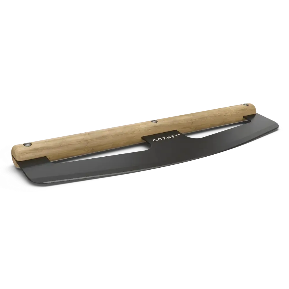 Pizza Cutter Rocker 13.75" Black w/Wood Handle Gozney 001