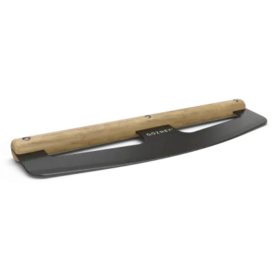 Pizza Cutter Rocker 13.75" Black w/Wood Handle Gozney 001
