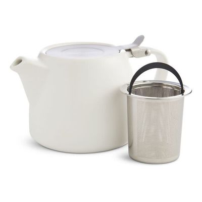 Teapot 3c w/SS  Infuser Fino Unity White 006