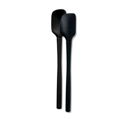 Spatula Mini 2pc Set Silicone Black 006