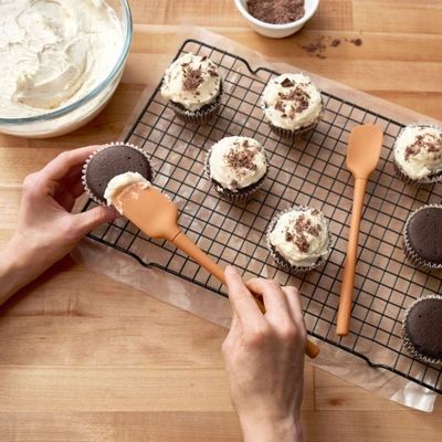 Spatula Mini 2pc Set Silicone Apricot 006