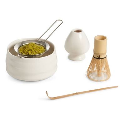 Matcha Tea Set 5pc White Ceramic Harold 006