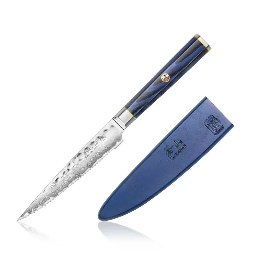 Utility 5" Serrated w/Sheath Kita 004
