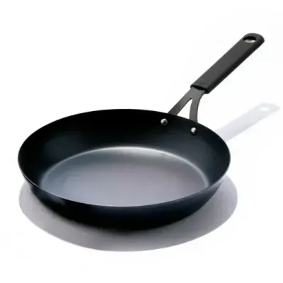 Fry Pan 12" Obsidian Carbon Steel w/Silicone Sleeve OXO 006